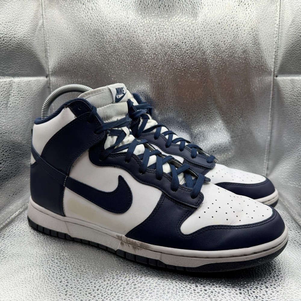 Size 13 Nike Dunk High Retro Midnight Navy 2021 Mens Sneaker Shoes DD1399-104